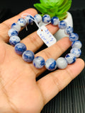 Dumortierite Bracelet 10 mm Size - Code #06  Length 7.5 Inch - Weight 27.9 gm AAA Quality - Origin Austria - Stretchy Bracelet