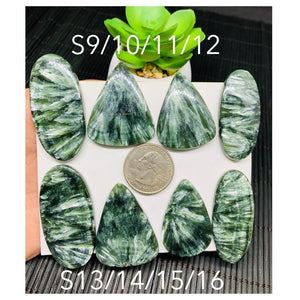Seraphinite Cabochon Code #S9 to S16- AAA Quality -  Natural gemstone cabochon- Natural Seraphinite Cabs