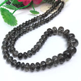Black Rutilated quartz Roundel Beads - 6-12mm size - Black Rutilated Quartz, 33GM ,code #6 , length 16"