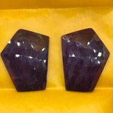 Ruby Faceted Matched Pair- Natural Ruby Slice shape , matching Pair - weight 63.5-CT. code#4 Size 31X23MM , Ruby Earring
