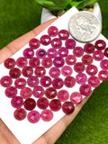 Garnet Rose Cut 8 mm Size - Pack of 8 Pcs  Garnet Faceted Polki -  AAA Quality- Best for Jewelry making- One Side Cutting