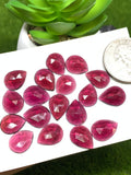 Garnet Rose Cut 10x12-14mm Size - Pack of 6 Pcs  Garnet Faceted Polki -  AAA Quality- Best for Jewelry making- One Side Cuttingx9
