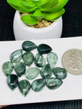 Seraphinite Cabochon 10X14 mm Pack of 3 Pieces -  Natural gemstone cabochon- Natural Seraphinite Cabs