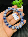 Dumortierite Bracelet 10 mm Size - Code #06  Length 7.5 Inch - Weight 27.9 gm AAA Quality - Origin Austria - Stretchy Bracelet