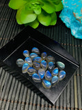 Labradorite Cabochon Pear 7X10 mm - Pack of 7 Pieces - Code #A13 - Blue Color AAA Quality - Natural Labradorite Cabs - Labradorite Stone