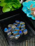 Labradorite Cabochon Pear 8x12 mm - Pack of 4 Pieces - Code #A15 - Blue Color AAA Quality - Natural Labradorite Cabs - Labradorite Stone