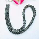 Black Rutilated quartz Roundel Beads - 6-11mm size - Black Rutilated Quartz, 27.3GM ,code #1 , length 16"