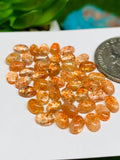 Sunstone Oval Cabochon 4x6 mm Code# S26 - Pack of 10 Pieces  -AAA Quality cabs (Dark Color)  Sunstone Oval Cabochon -Natural Sunstone Cabs