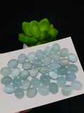 Aquamarine Cabochon 8x10 mm Pack of 2 Pcs - Code #A1- AAA Quality cabs- Natural Aquamarine Cabs