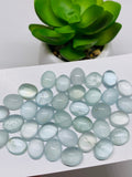 Aquamarine Cabochon 8x10 mm Pack of 4 Pcs - Code #A2- AAA Quality cabs- Natural Aquamarine Cabs