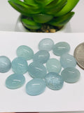 Aquamarine Cabochon 10x12 mm Pack of 2 Pcs - Code #A11- AAA Quality cabs- Natural Aquamarine Cabs