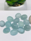 Aquamarine Cabochon 9X11 mm Pack of 2 Pcs - Code #A12- AAA Quality cabs- Natural Aquamarine Cabs