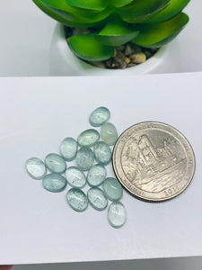 Aquamarine Cabochon 5X7 mm Pack of 5 Pcs - Code #A18- AAA Quality cabs- Natural Aquamarine Cabs