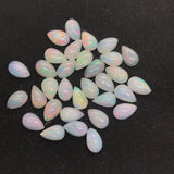 8 Pcs Ethiopian Opal 4X6 MM  Pear size Cabs Pack of 5 Pieces - AAA Quality, Opal Cabochon - Ethiopian Opal Pear Cabochon, code P-3