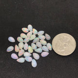 8 Pcs Ethiopian Opal 4X6 MM  Pear size Cabs Pack of 5 Pieces - AAA Quality, Opal Cabochon - Ethiopian Opal Pear Cabochon, code P-3