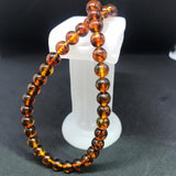 Amber 8MM Necklace ,Round beads , AAA Quality Natural Amber from Ukraine. Length 16 Inch , 925 silver clasp  , Length can be custom.