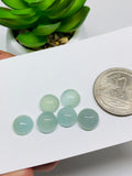 Aquamarine Round Cabochon 9 mm Pack of 2 Pcs - Code #A37- AAA Quality cabs- Natural Aquamarine Cabs