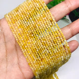Yellow Opal 2MM Round Faceted, Micro Faceted beads, Round faceted, natural Yellow Opal, length 15.5''