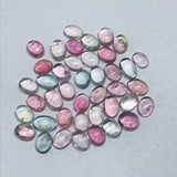 Tourmaline Oval 6X8MM Multi Color, Tourmaline gemstone loose cabs , Pack of 2Pcs, AAA Quality, Origin Afghanistan