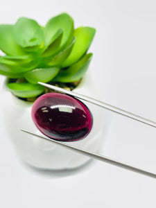 Garnet Oval Cabochon 22x16 mm size Code# G59 - Weight 27 cts - Big Garnet Cabochon - AAA Quality - Natural Garnet Oval Cabs