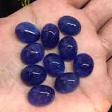 Tanzanite Oval 14X11MM Cabochon - AAA Quality Natural Tanzanite Cabs-Tanzanite Loose Stone, code T369