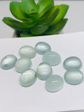 Aquamarine Cabochon 9X11 mm Pack of 2 Pcs - Code #A15- AAA Quality cabs- Natural Aquamarine Cabs