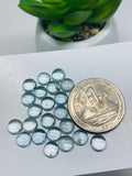 Aquamarine Cabochon 6  mm Pack of 4 Pcs - Code #A21- AAA Quality cabs- Natural Aquamarine Cabs