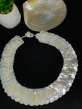 Pearl Necklace 15 mm Size - Code #A1 - AAA Quality- Length 19 Inch - White Mother of Pearl Coin Necklace - Natural Pearl Necklace