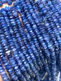 6MM Blue Kyanite Faceted Roundel , Top Quality Kyanite beads, 40 cm Length- Kyanite Faceted Rondelle