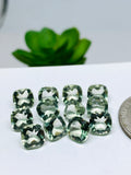 Prasiolite Cushion Faceted 8x8 mm - Pack of 4 Pcs - AAA Quality - Natural Dark color -  Natural Prasiolite Stone- Green Amethyst Cushion