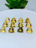 Citrine Faceted Trillion Cut 8x8 mm size • Pack of 2 Pc • AAA Quality • Natural Citrine Faceted Oval Cabs