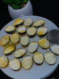 Citrine Cabochon 14x19 mm size • Pack of 2 Piece • Code #D7 • AA Quality • Citrine Oval Cabochons - Natural Citrine Cabs