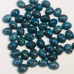 Chrysocolla Oval 8X10MM cabochon , (pack of 4 Pc)natural chrysocolla cabs. gemstone cabs. AAA quality cabs.