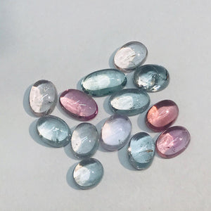 Tourmaline Oval 5X7MM Multi Color, Tourmaline gemstone loose cabs , Pack of 6Pcs, AAA Quality, Origin Afghanistan