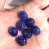 Tanzanite Oval 12X14MM Cabochon - AAA Quality Natural Tanzanite Cabs-Tanzanite Loose Stone, code T370, pack of 1 Pc