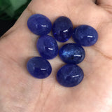 Tanzanite Oval 12X14MM Cabochon - AAA Quality Natural Tanzanite Cabs-Tanzanite Loose Stone, code T370, pack of 1 Pc