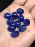 Tanzanite Oval 14X11MM Cabochon - AAA Quality Natural Tanzanite Cabs-Tanzanite Loose Stone, code T369