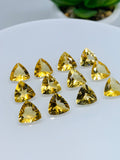 Citrine Faceted Trillion Cut 8x8 mm size • Pack of 2 Pc • AAA Quality • Natural Citrine Faceted Oval Cabs
