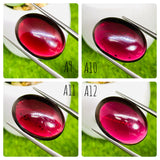 Garnet Cabochons 22x16 mm size • Code A9- A12 • Big Garnet Cabs  • AAA Quality • Garnet Oval Cabs • Garnet Loose Stone