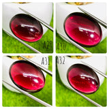 Garnet Cabochons 22x16 mm size • Code A29- A32 • Big Garnet Cabs  • AAA Quality • Garnet Oval Cabs • Garnet Loose Stone