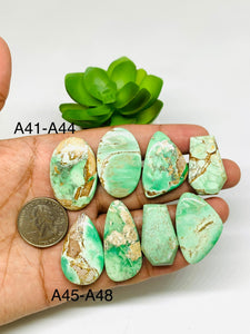 Variscite Cabochon • Code A41- A48 • AAA Quality • Natural Variscite Cabs • Variscite Pendant • Perfect for Jewelry Making