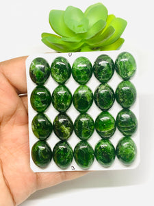 Chrome Diopside Cabochon • 10x14 mm Size • Pack of 1 Piece • AAA Quality • Natural Chrome Diopside Cabs • Diopside Stone •