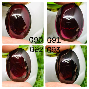 Garnet Cabochons 25X18 mm size • Code G90- G93 • Big Garnet Cabs • AAA Quality • Garnet Oval Cabochon • Garnet Loose Stone