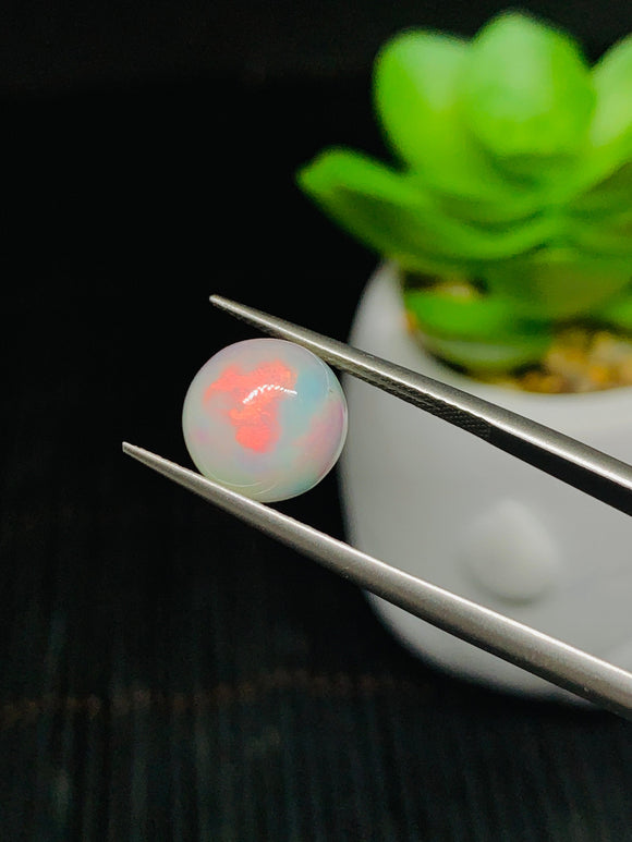 Ethiopian Opal Cabochon 10 mm Size • Code # B2 Weight 3 Cts • AAA Quality • Opal Round Cabochon • Natural Ethiopian Opal Cabs