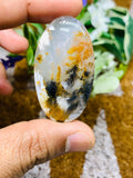 Dendritic Moss Agate Cabochon • Code D7-D8 • AAA Quality •  Natural Dendritic Moss Agate Cabs •  Moss Agate  Pendant