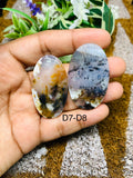 Dendritic Moss Agate Cabochon • Code D7-D8 • AAA Quality •  Natural Dendritic Moss Agate Cabs •  Moss Agate  Pendant