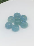 Aquamarine Cabochon • 10mm Size Half Drill • Pack of 7 Pcs • Code Z6 • AAA Quality cabs- Natural Aquamarine Cabs