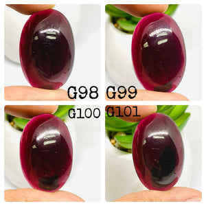 Garnet Cabochons 30X20 mm size • Code G98-G101  • Big Garnet Cabs •  AAA Quality •Garnet Oval Cabs • Garnet Loose Stone