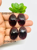 Garnet Cabochons 30X20 mm size • Code G102-G105  • Big Garnet Cabs •  AAA Quality •Garnet Oval Cabs • Garnet Loose Stone