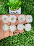 Solar Quartz Cabochon Pairs  • Code S21-S24 • AAA Quality • Natural Solar Quartz Cabs  • Solar Quartz Cabochon For Jewelry Making